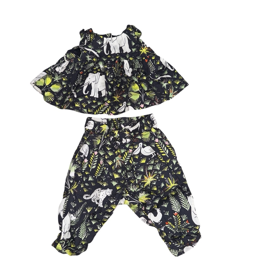 0-3M Baby Gap Tropical Animal Print Two-Piece Outfit